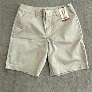 NEW Matty M Bermuda Shorts Women's M Beige Cotton Blend